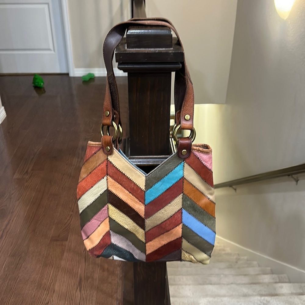 Lucky Brand Chevron bag. Great condition, bright colors!